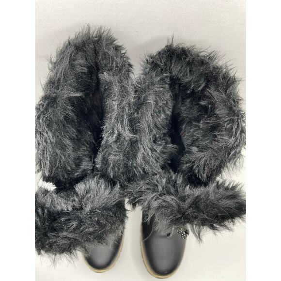 Skechers women’s Synergy Real Estate Snow Boots sz 9 black quilted waterproof - Picture 7 of 9